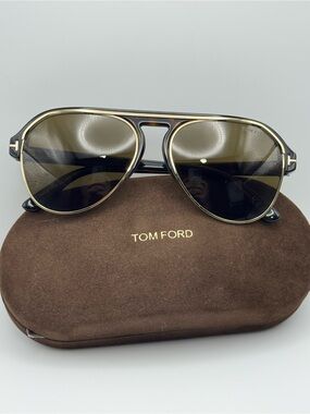 Tom Ford Marshall FT0929 Aviator Sunglasses Dark Havana Roviex 58mm w/ Case